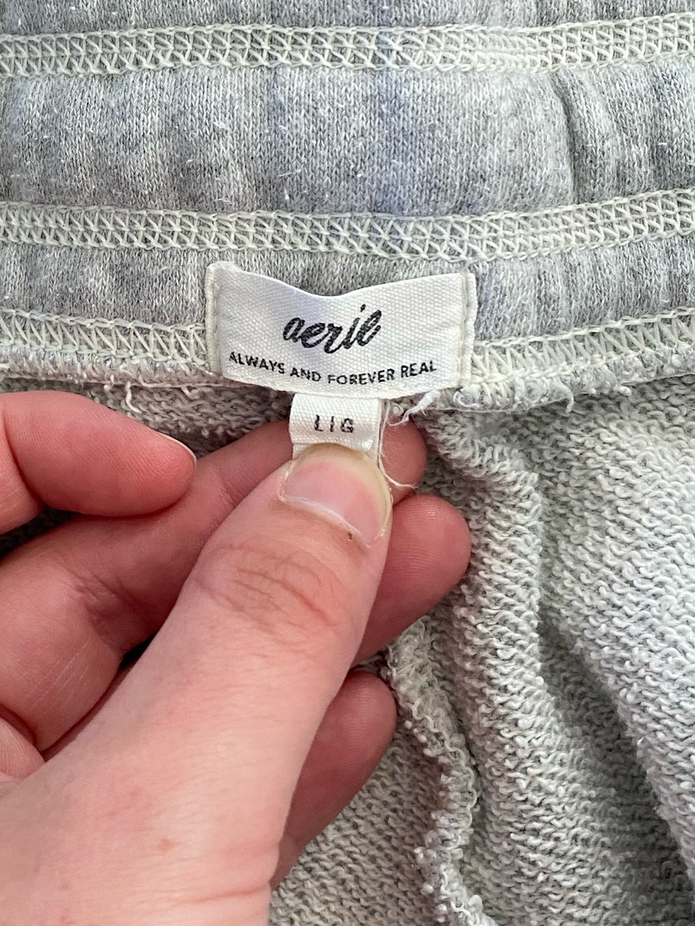 Aerie Oversized Grey Jogger Sweatpants - Picture 3 of 6